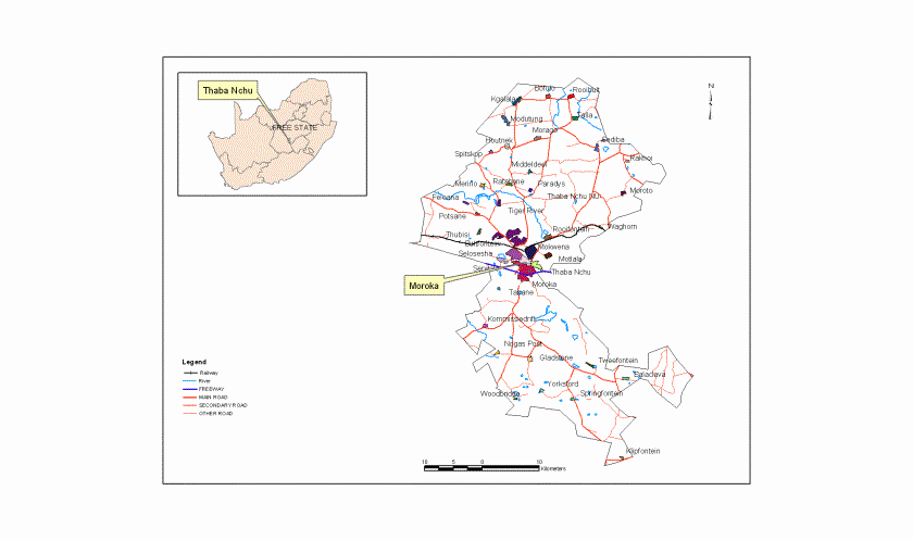 Figure 1 Map of Thaba Nchu